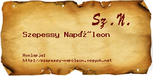 Szepessy Napóleon névjegykártya